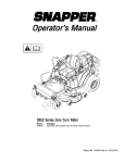 Snapper 285Z Lawn Mower User Manual