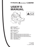 Snapper 18HP Lawn Mower User Manual