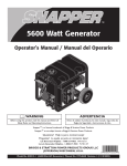 Snapper 030215-1 Portable Generator User Manual