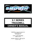 Smooth Fitness 9.1 SERIES Treadmill User Manual