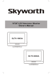 Skyworth SLTV-2063A Flat Panel Television User Manual