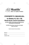 Skuttle Indoor Air Quality Products 190 Humidifier User Manual