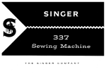 Singer 337 Sewing Machine User Manual