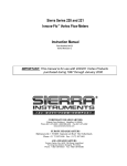 Sierra 221 Automobile Parts User Manual