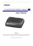 Siemens CL-010-I Network Router User Manual