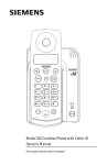 Siemens 242 Cordless Telephone User Manual