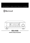 Sherwood RX-4105 Stereo System User Manual