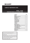 Sharp R-200V Convection Oven User Manual