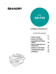 Sharp AR-FX9 All in One Printer User Manual