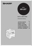 Sharp AR-207 All in One Printer User Manual