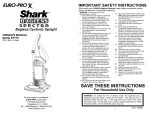 Shark EP710 Vacuum Cleaner User Manual