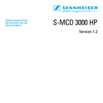 Sennheiser S-MCD 3000 HP Stereo Receiver User Manual