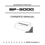 Seiko Group BP-9000 Printer User Manual