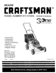 Sears 917.37283 Lawn Mower User Manual