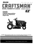 Sears 917.25953 Lawn Mower User Manual