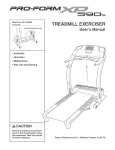 Sears 831.29506 Treadmill User Manual