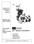 Sears 536.9183 Snow Blower User Manual