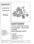 Sears 502.25502 Lawn Mower User Manual