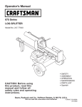 Sears 247.7764 Log Splitter User Manual