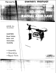 Sears 113.2945 Saw User Manual
