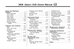 Saturn 2009 VUE Automobile User Manual