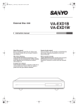 Sanyo VA-EXD1W CD Player User Manual