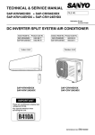 Sanyo SAP-KRV94EHDX Air Conditioner User Manual