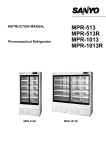 Sanyo MPR-1013 Refrigerator User Manual