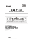 Sanyo ECD-T1560 Satellite Radio User Manual