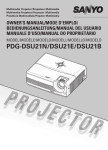 Sanyo DSU21B Projector User Manual