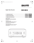 Sanyo DSR-M810 DVR User Manual