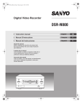 Sanyo DSR-M800 DVR User Manual