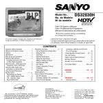 Sanyo DS32830H DVD Player User Manual