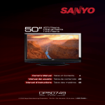 Sanyo DP50749 Flat Panel Television User Manual