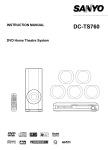 Sanyo DC-TS760 DVD Player User Manual
