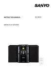 Sanyo DC-MX31 Stereo System User Manual