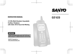 Sanyo CLT-E23 Cordless Telephone User Manual