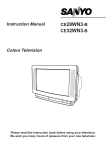 Sanyo CE28WN3-B CRT Television User Manual