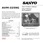 Sanyo AVM-3259G CRT Television User Manual