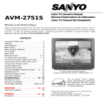 Sanyo AVM-2751S CRT Television User Manual