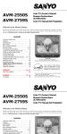 Sanyo AVM-2550S, AVM-2759S CRT Television User Manual