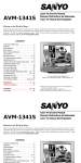 Sanyo AVM-1341S CRT Television User Manual
