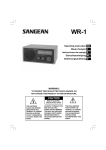 Sangean Electronics WR-1 Portable Radio User Manual