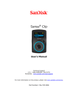 SanDisk Clip-7UM-ENG MP3 Player User Manual