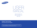 Samsung HMX-F80 Camcorder User Manual