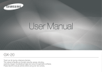 Samsung GX-20 Digital Camera User Manual