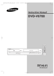 Samsung DVD-V6700- DVD Player User Manual