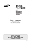 Samsung 25A6, 29A5, 29A6, 29A7, 29K3, 29K5, 29K10, 29M6, 29U2, 29Z4, 34A7, 34Z4 CRT Television User Manual
