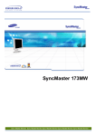 Samsung 173MW Computer Monitor User Manual