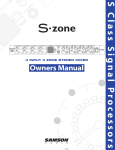 Samson S zone Musical Instrument User Manual